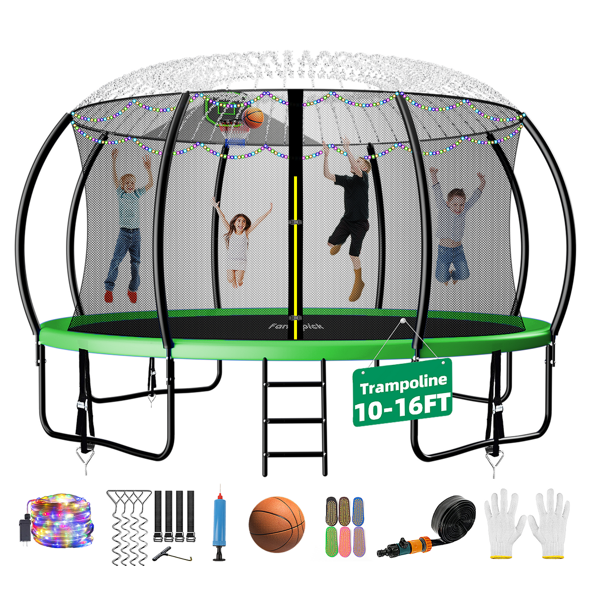 TimberFlare Trampoline Green